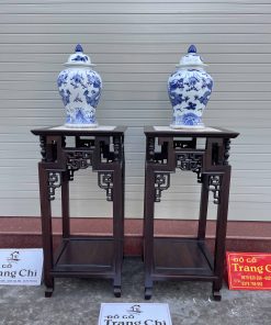 Cặp Đôn Triện Vuông Bày Đồ Lối Tàu