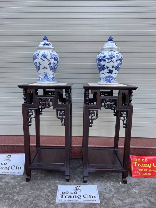 Cặp Đôn Triện Vuông Bày Đồ Lối Tàu