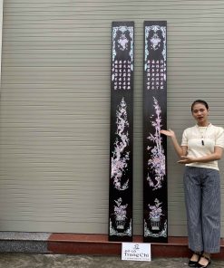 Đôi Câu Đối Khảm Trúc Mai Sum Vầy Khảm Ốc Đỏ