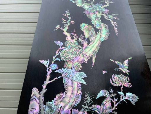 Đôi Câu Đối Khảm Trúc Mai Sum Vầy Khảm Ốc Đỏ
