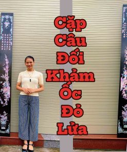 Đôi Câu Đối Khảm Trúc Mai Sum Vầy Khảm Ốc Đỏ