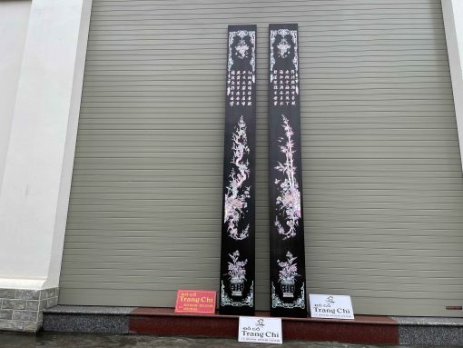 Đôi Câu Đối Khảm Trúc Mai Sum Vầy Khảm Ốc Đỏ