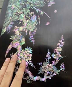 Đôi Câu Đối Khảm Trúc Mai Sum Vầy Khảm Ốc Đỏ