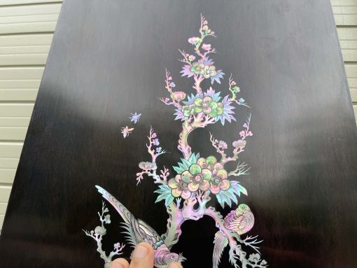 Đôi Câu Đối Khảm Trúc Mai Sum Vầy Khảm Ốc Đỏ