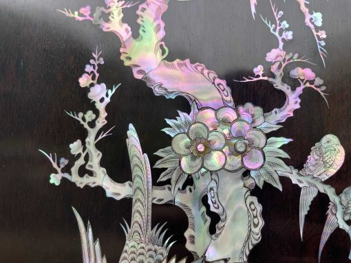 Đôi Câu Đối Khảm Trúc Mai Sum Vầy Khảm Ốc Đỏ