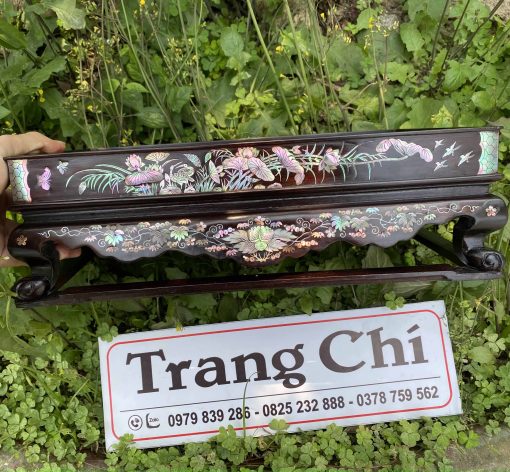 Khay Trà Gỗ Gụ Khảm Cảnh Bốn Mùa
