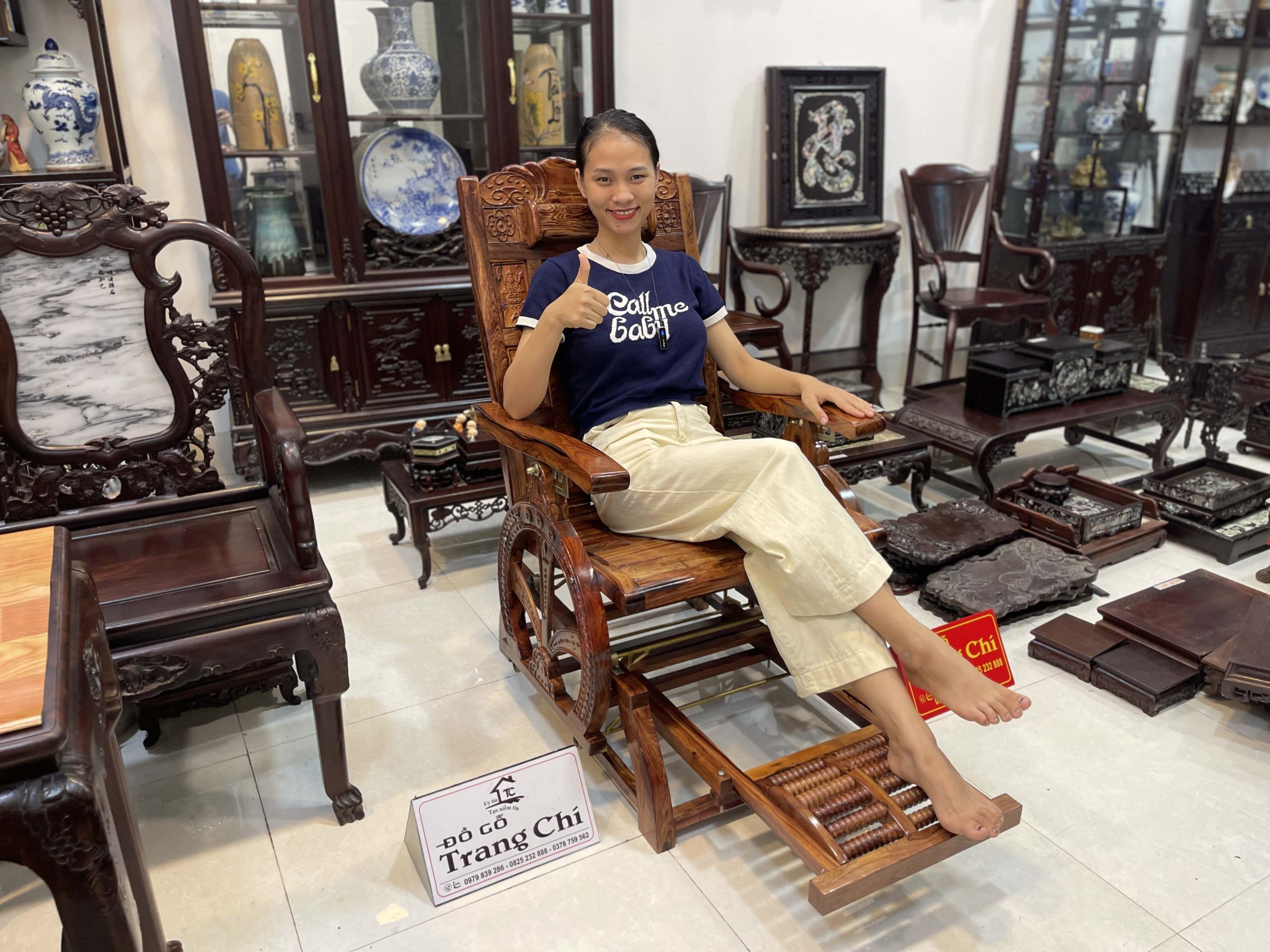 Mẫu Ghế Đung Đưa Ghế Thư Giãn Gỗ Cẩm
