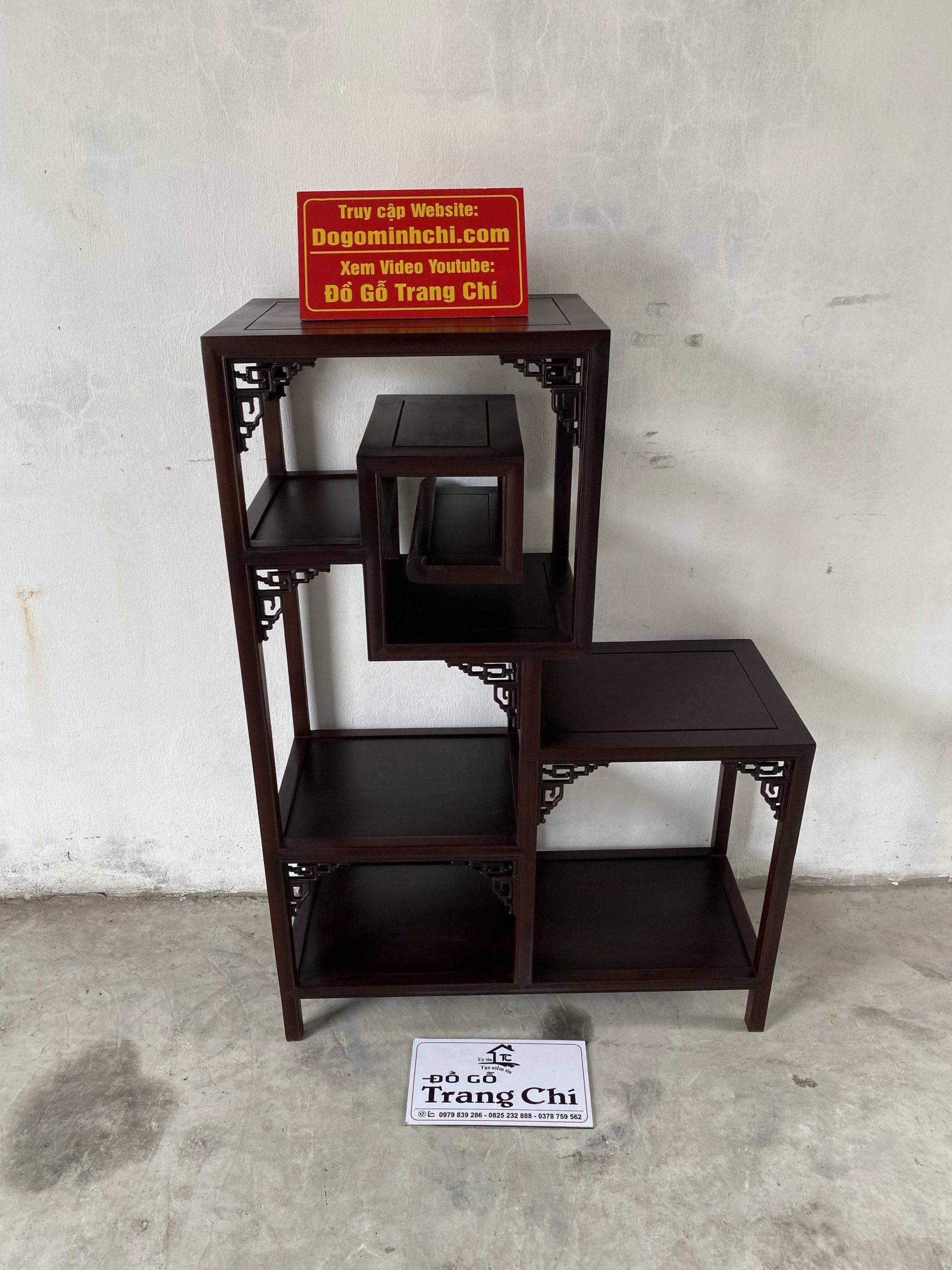 Mẫu Kệ Nhị Sơn Triện Gỗ Gụ Làm Theo Kích Thước