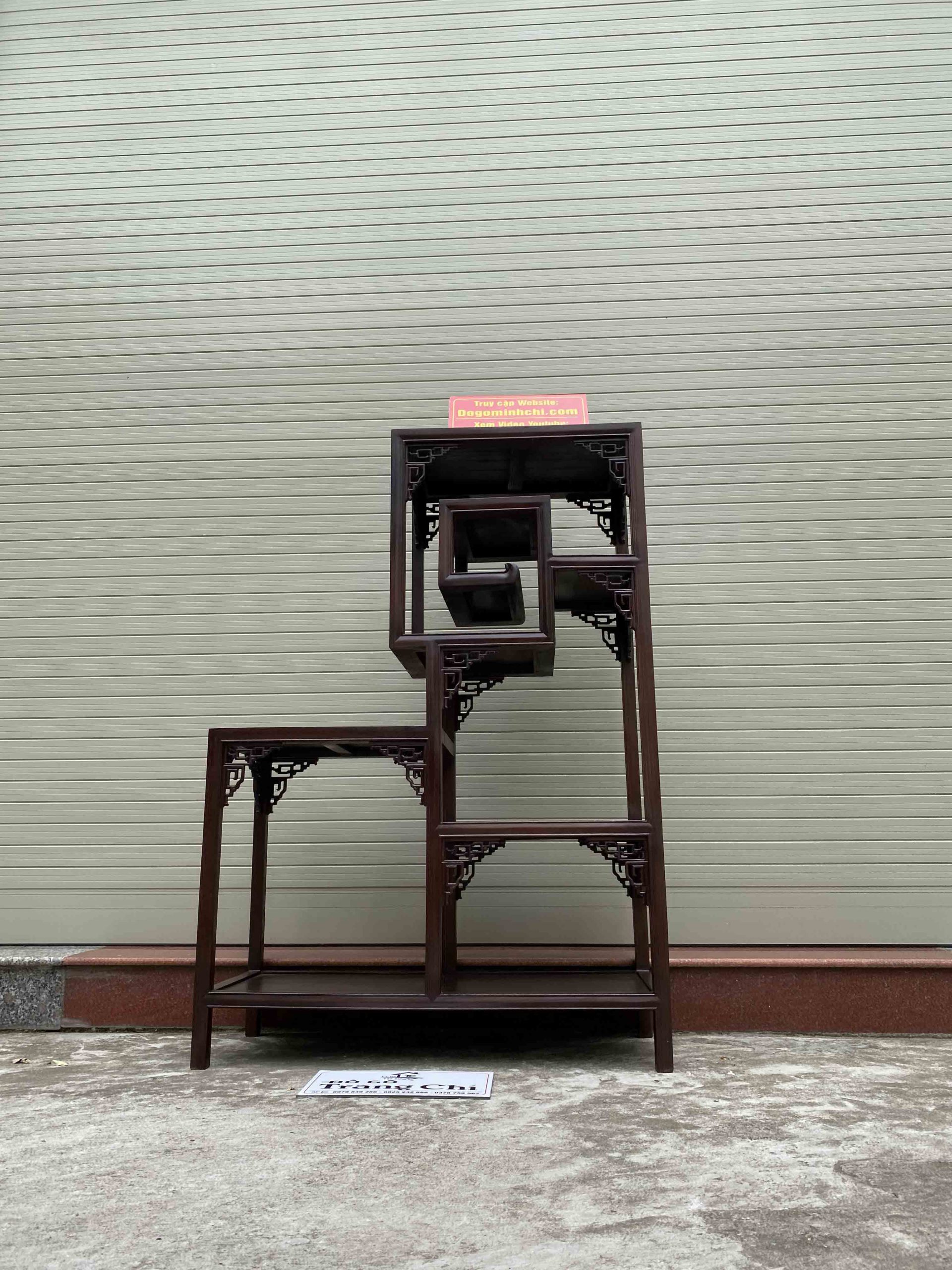 Mẫu Kệ Nhị Sơn Triện Gỗ Gụ Làm Theo Kích Thước