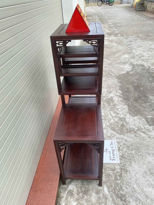 Mẫu Kệ Nhị Sơn Triện Gỗ Gụ Làm Theo Kích Thước