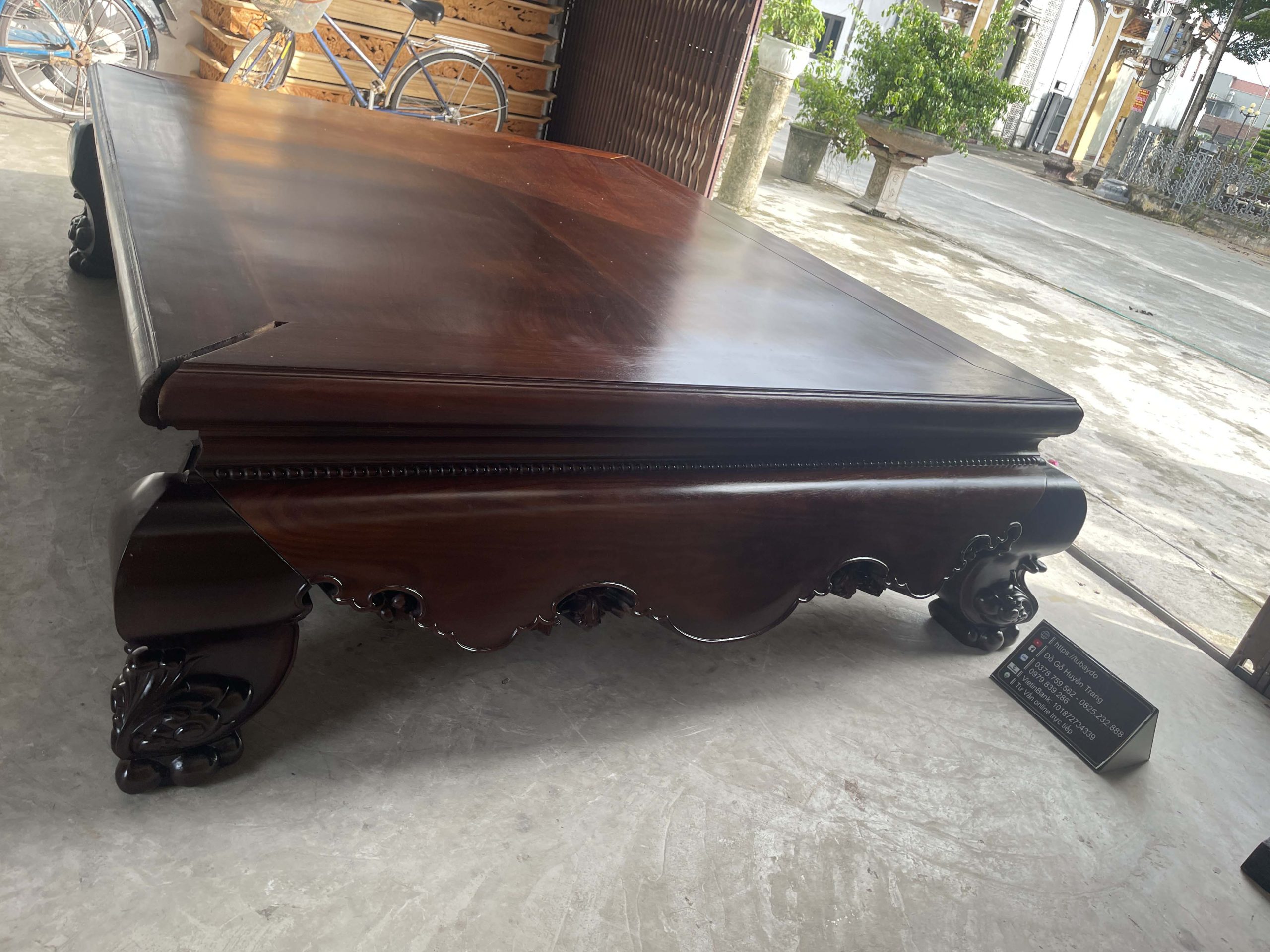 Sập Trơn Vén Hàng Đại 220 x 180 x 61
