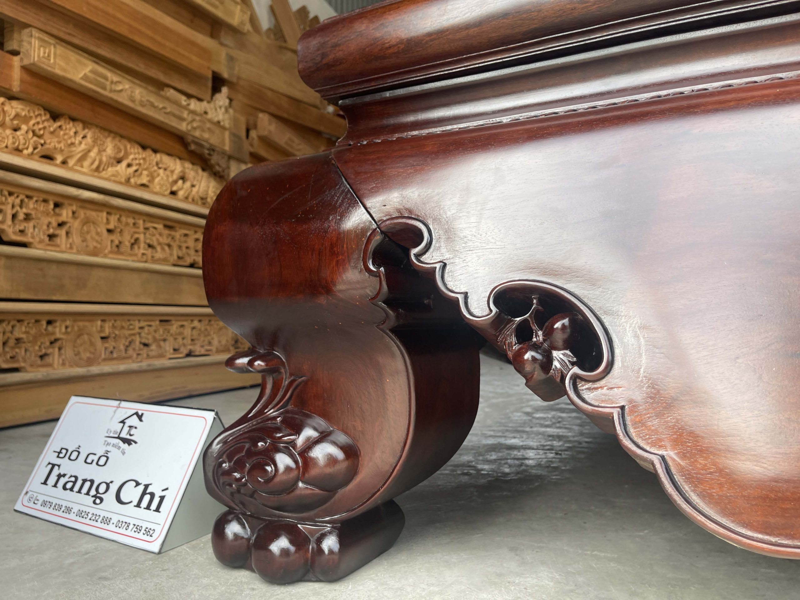 Sập Trơn Vén Hàng Đại 220 x 180 x 61