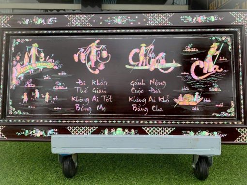 Tranh Mừng Thọ Tranh Ý Nghĩa Về Cha Mẹ Khảm Ốc Đẹp