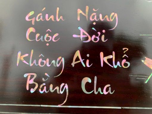 Tranh Mừng Thọ Tranh Ý Nghĩa Về Cha Mẹ Khảm Ốc Đẹp