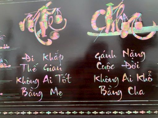 Tranh Mừng Thọ Tranh Ý Nghĩa Về Cha Mẹ Khảm Ốc Đẹp
