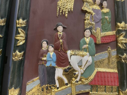 Bộ Tranh Tứ Qúy Tích Truyện Kiều Sơn Thiếc Vàng