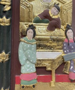 Bộ Tranh Tứ Qúy Tích Truyện Kiều Sơn Thiếc Vàng