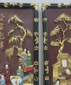 Bộ Tranh Tứ Qúy Tích Truyện Kiều Sơn Thiếc Vàng