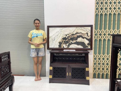 Tranh Đá Vân Tự Nhiên Khung Gỗ