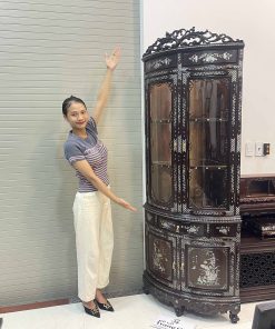 Tủ Góc 60 Bày Đồ Khảm Cẩn Ốc