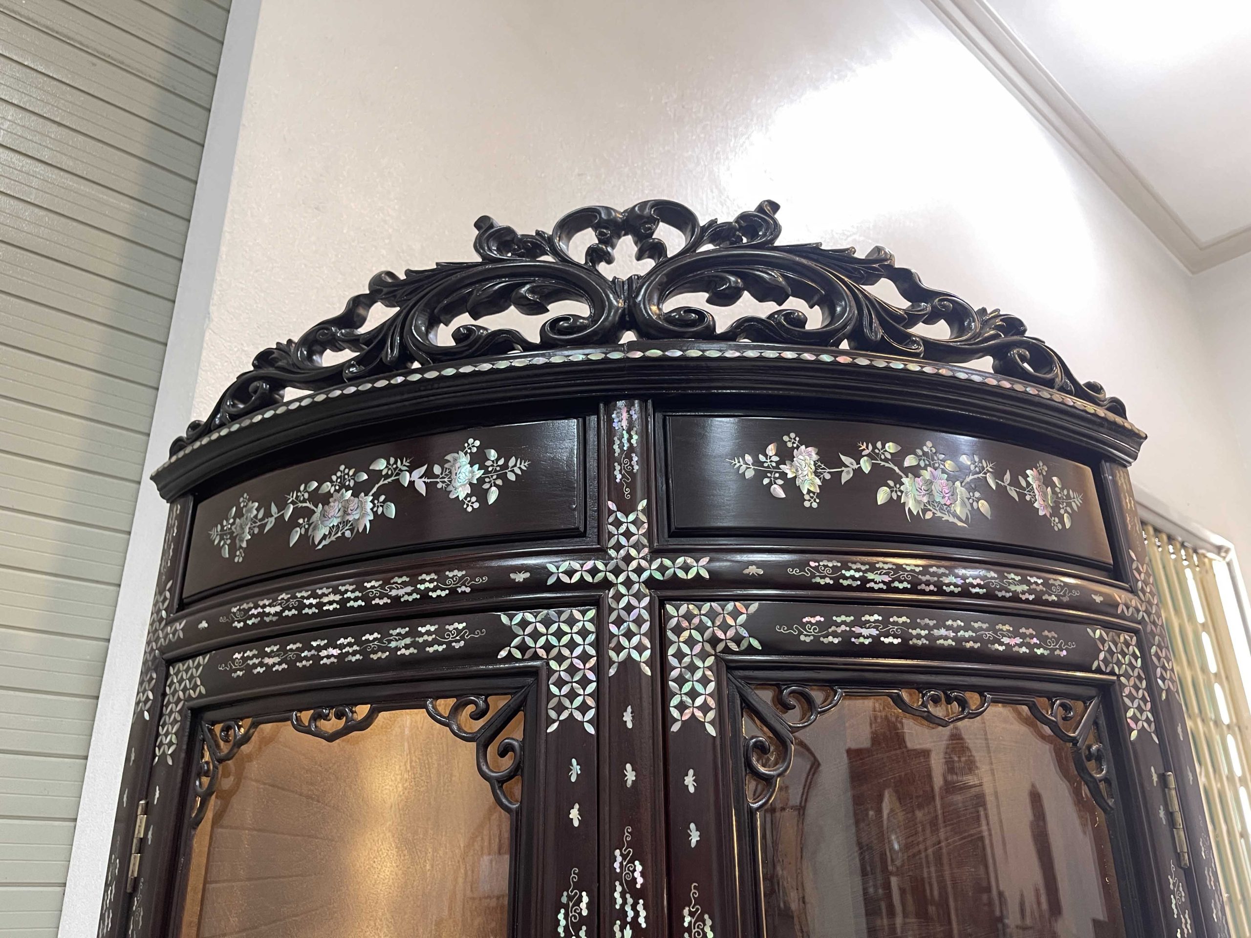 Tủ Góc 60 Bày Đồ Khảm Cẩn Ốc