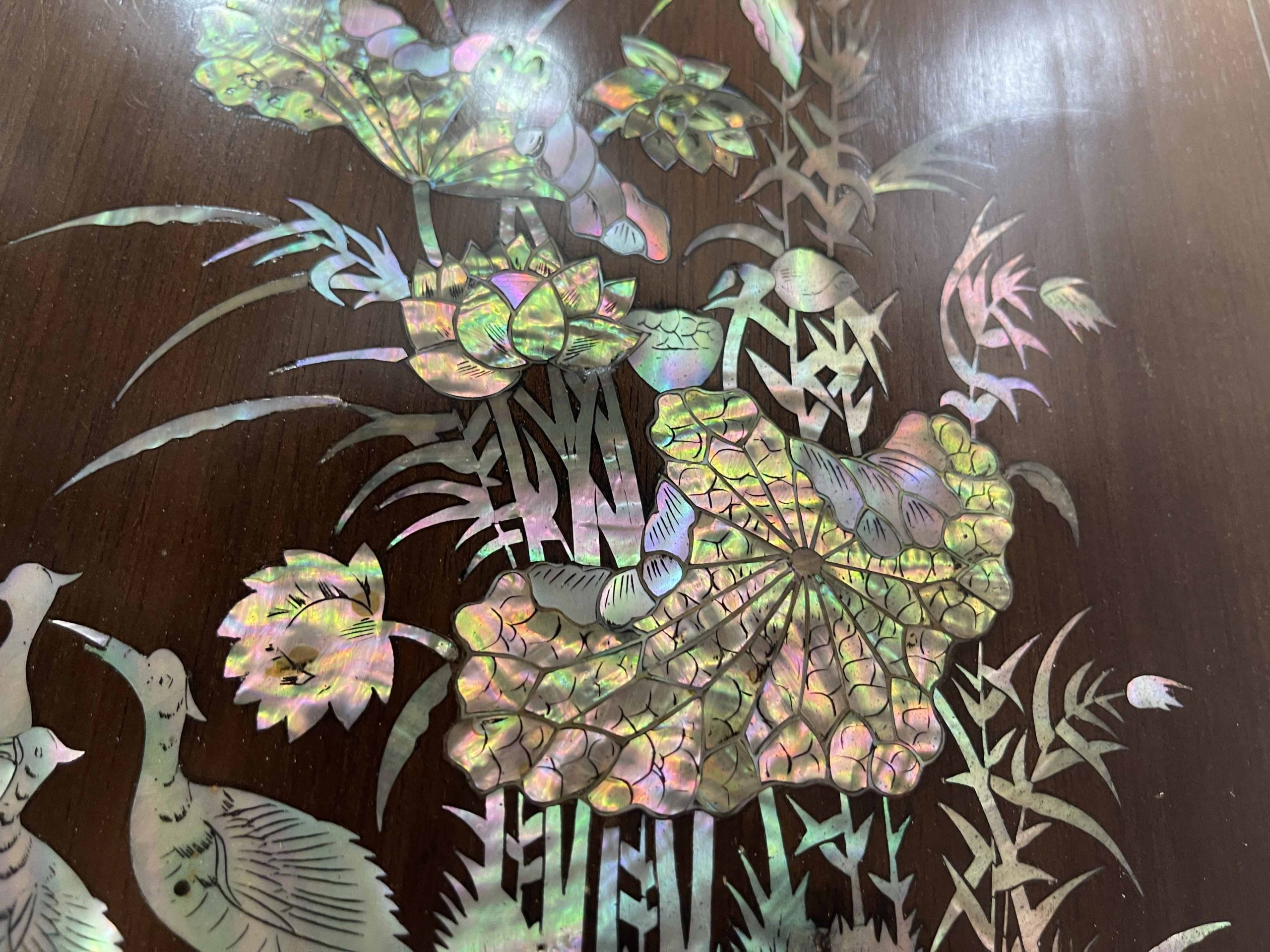 Tủ Góc 60 Bày Đồ Khảm Cẩn Ốc