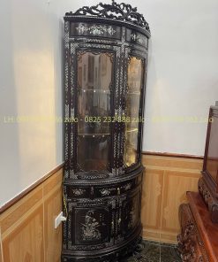 Tủ Góc 60 Bày Đồ Khảm Cẩn Ốc