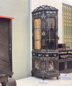 Tủ Góc 60 Bày Đồ Khảm Cẩn Ốc