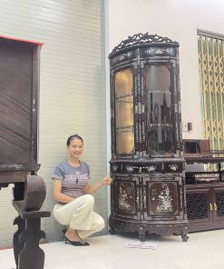 Tủ Góc 60 Bày Đồ Khảm Cẩn Ốc