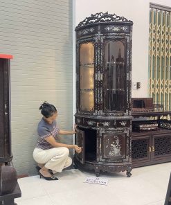 Tủ Góc 60 Bày Đồ Khảm Cẩn Ốc