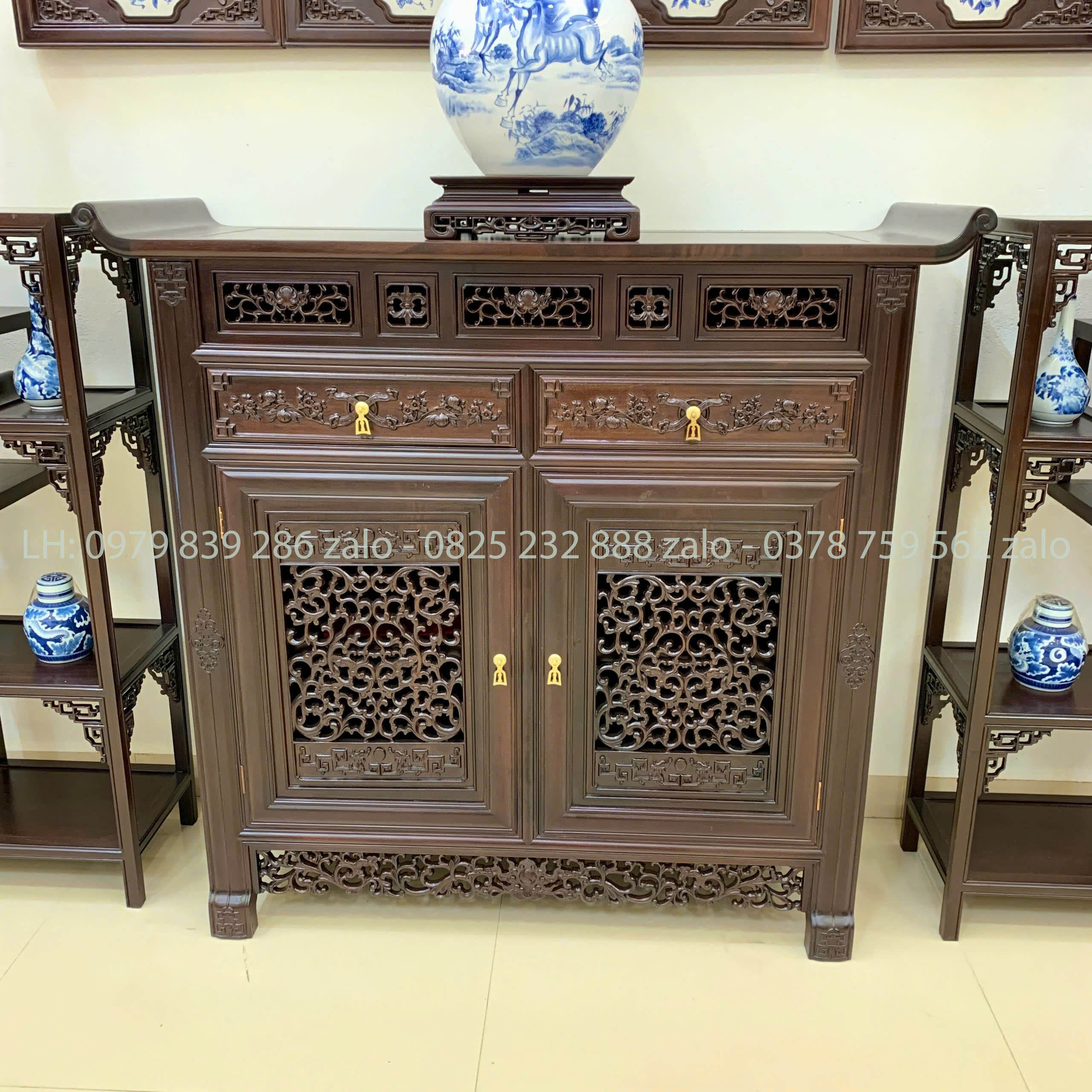 Bộ Tủ Kệ Bày Đồ Đựng Đồ Lối Huế