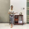 Kệ Pha Trà Có Ấm Và Siêu Gỗ Hương