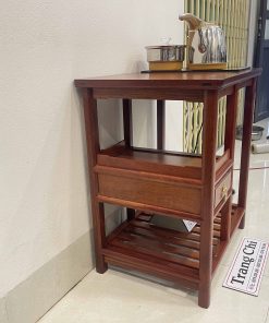 Bộ Kệ Pha Trà Có Ấm Và Siêu Gỗ Hương