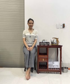 Bộ Kệ Pha Trà Có Ấm Và Siêu Gỗ Hương