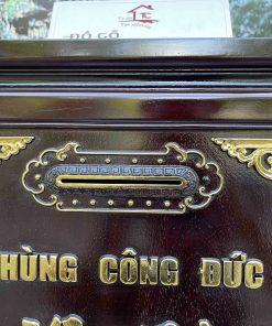 Mẫu Thùng Công Đức Gỗ Gụ Sơn Thiếc