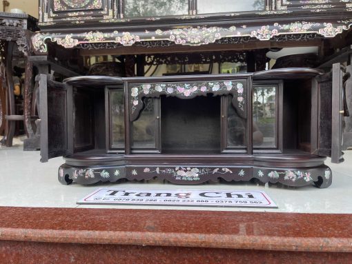 Mẫu Tủ Chè Mini Cánh Cong Khảm Tích