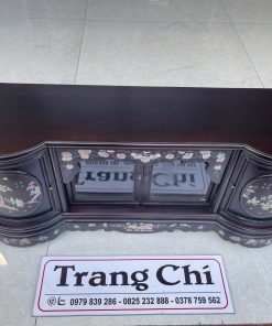 Mẫu Tủ Chè Mini Cánh Cong Khảm Tích