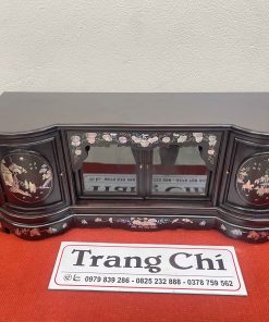 Mẫu Tủ Chè Mini Cánh Cong Khảm Tích
