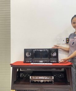 Mẫu Tủ Chè Mini Cánh Cong Khảm Tích