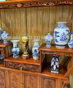 Tủ Bày Đồ Bình Phong Chạm Trúc