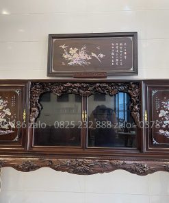 Tủ Chè Gụ Mẫu Chạm Khảm Hoa Sen Ý Nghĩa