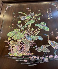 Tủ Chè Gụ Mẫu Chạm Khảm Hoa Sen Ý Nghĩa