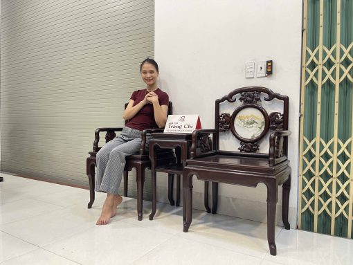 Bộ Bàn Trà 3 Món Gỗ Lim Ta
