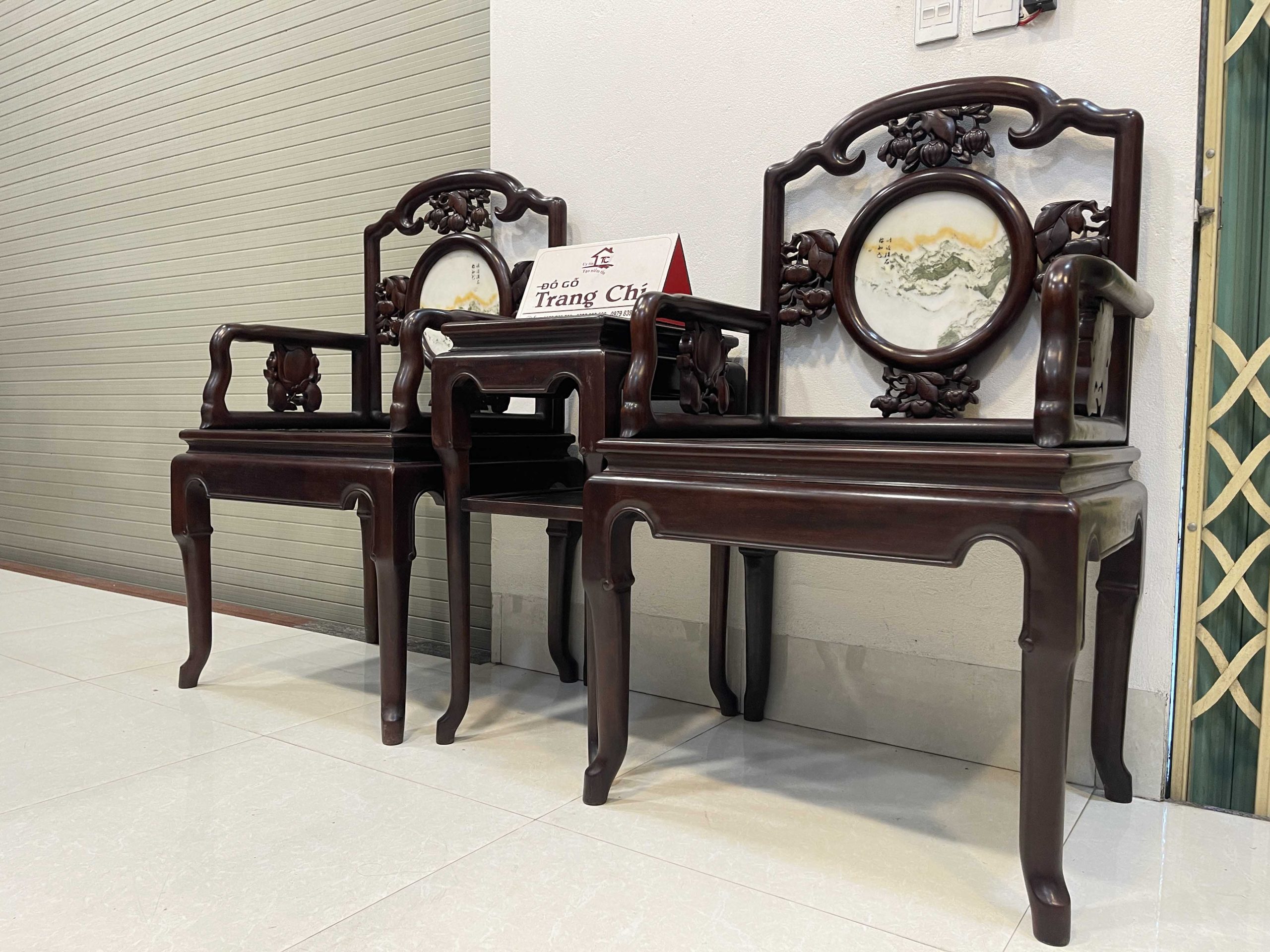 Bộ Bàn Trà 3 Món Gỗ Lim Ta