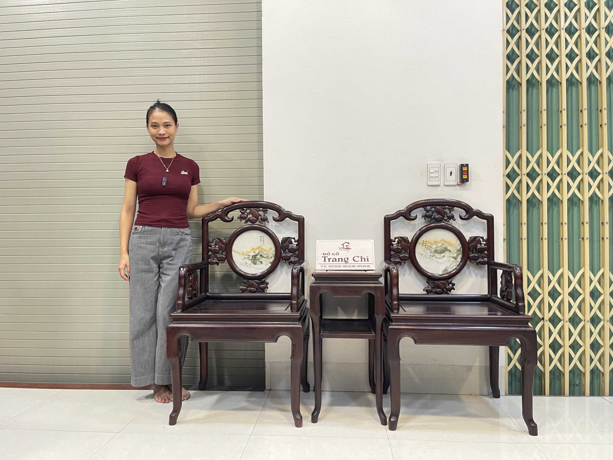 Bộ Bàn Trà 3 Món Gỗ Lim Ta