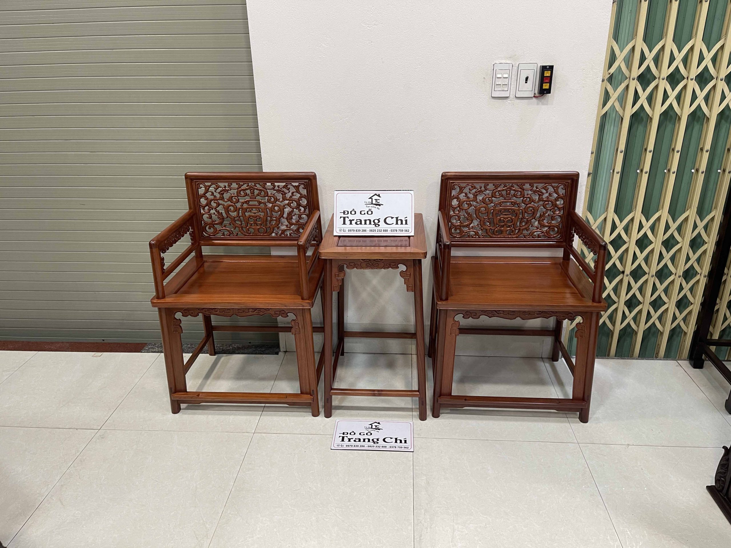 Bộ Bàn Trà 3 Món Lối Tàu Dáng Chữ A