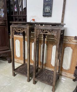 Cặp Đôn Triện Xúc Gỗ Gụ Đánh Giả Cổ