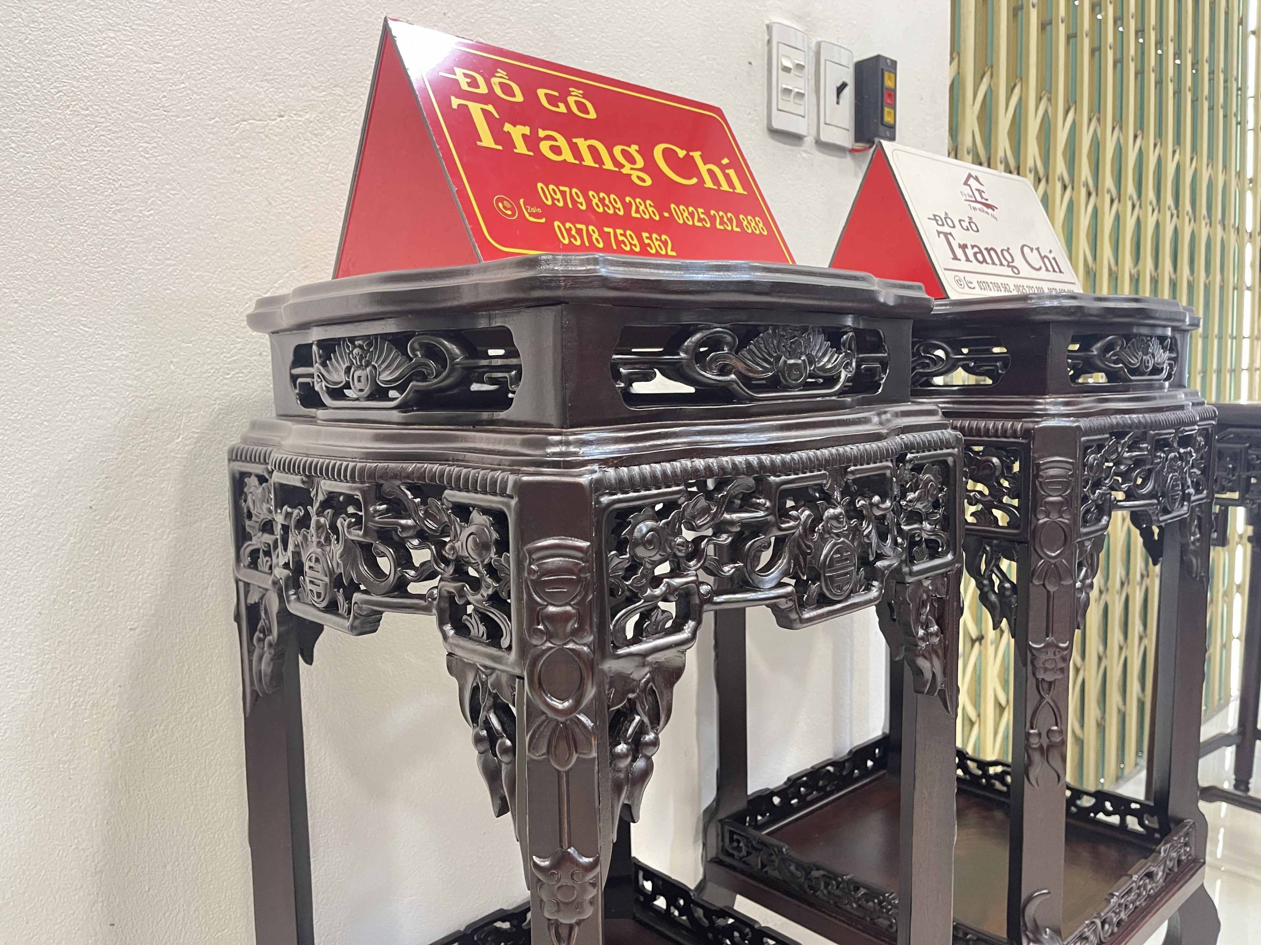 Cặp Đôn Vuông Mặt Đá Cỡ To 93 x 40 
