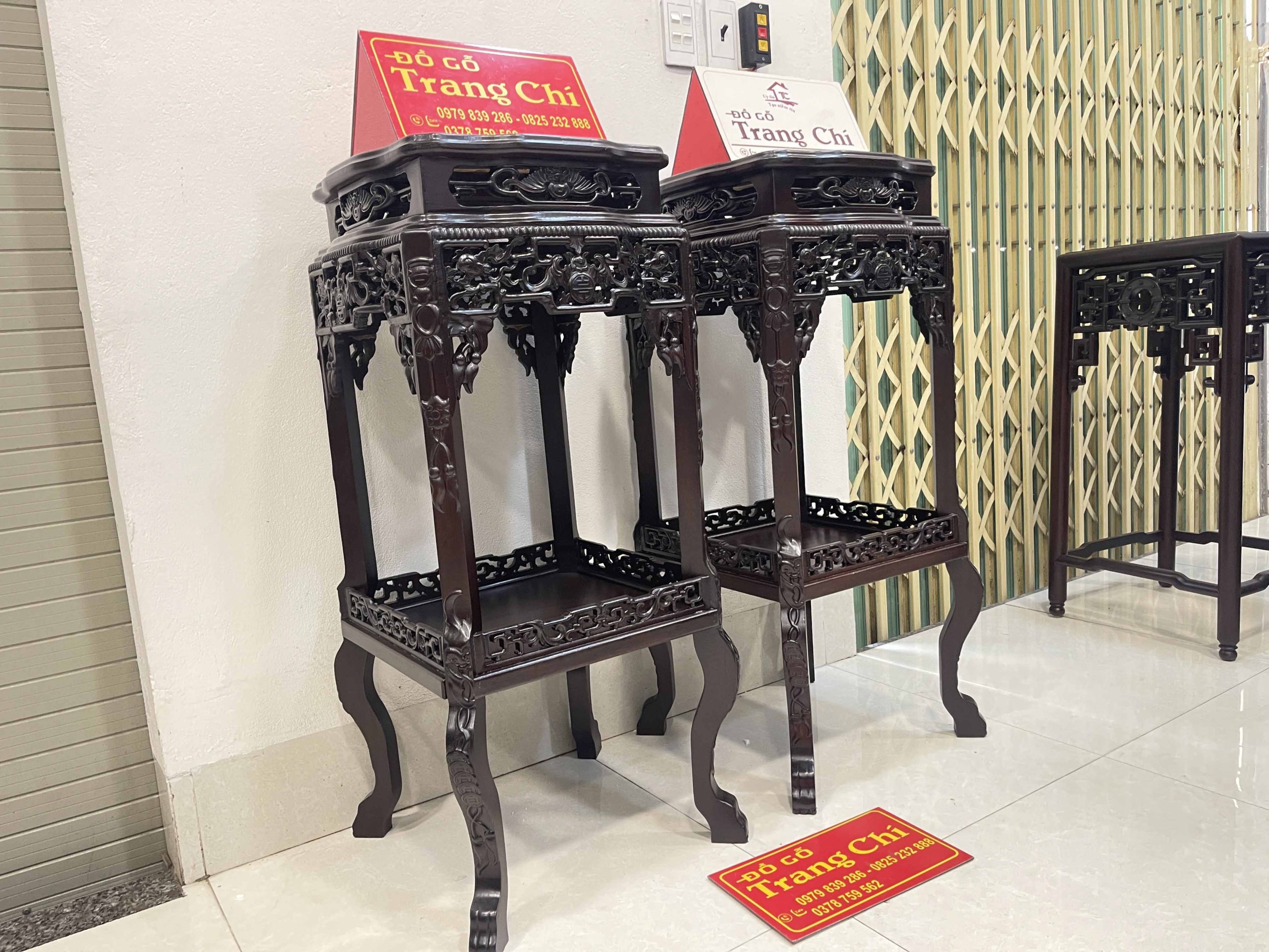 Cặp Đôn Vuông Mặt Đá Cỡ To 93 x 40 