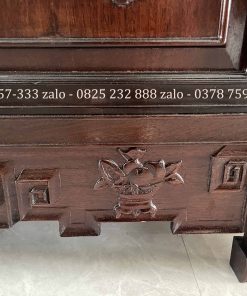 Cặp Tủ Bày Đồ Gỗ Gụ Có Kính Và Ngăn Đựng Đồ
